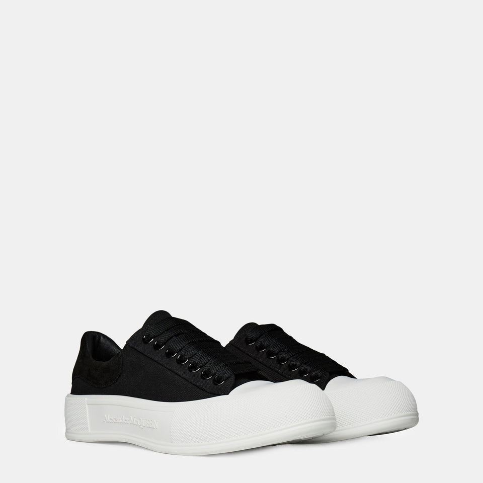 Deck Lace Up Plimsoll Trainers