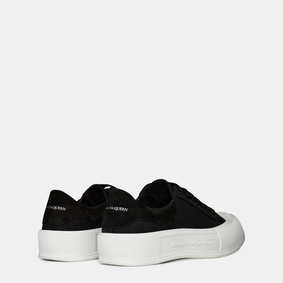 Deck Lace Up Plimsoll Trainers