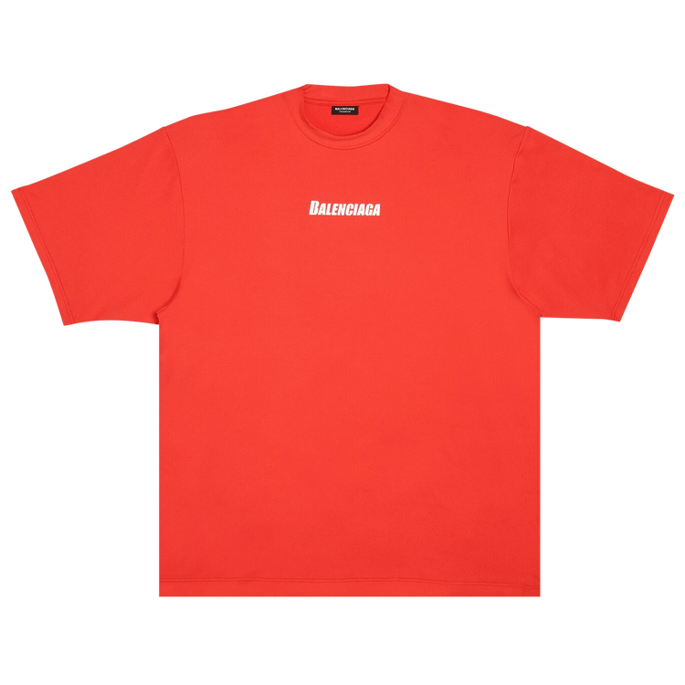 Balenciaga Technical Mesh Swim T-Shirt Red