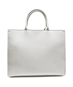 Luxury White Structured DG Logo Medium Tote Bag