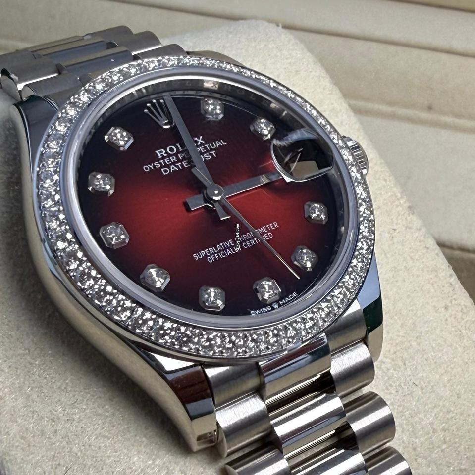 Rolex | Datejust | 278289RBR | White gold | 31 mm | White gold | Red | Automatic