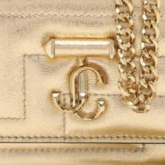 Jimmy Choo Gold Leather Avenue Quad Crossbody Bag