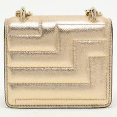 Jimmy Choo Gold Leather Avenue Quad Crossbody Bag