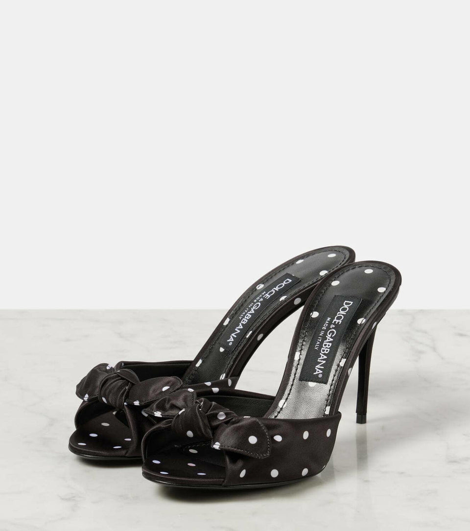 Luxury Polka Dot Kitten Heel Sandals for Women