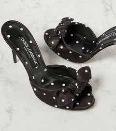 Luxury Polka Dot Kitten Heel Sandals for Women