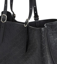 Black Gg Emblem Large Tote
