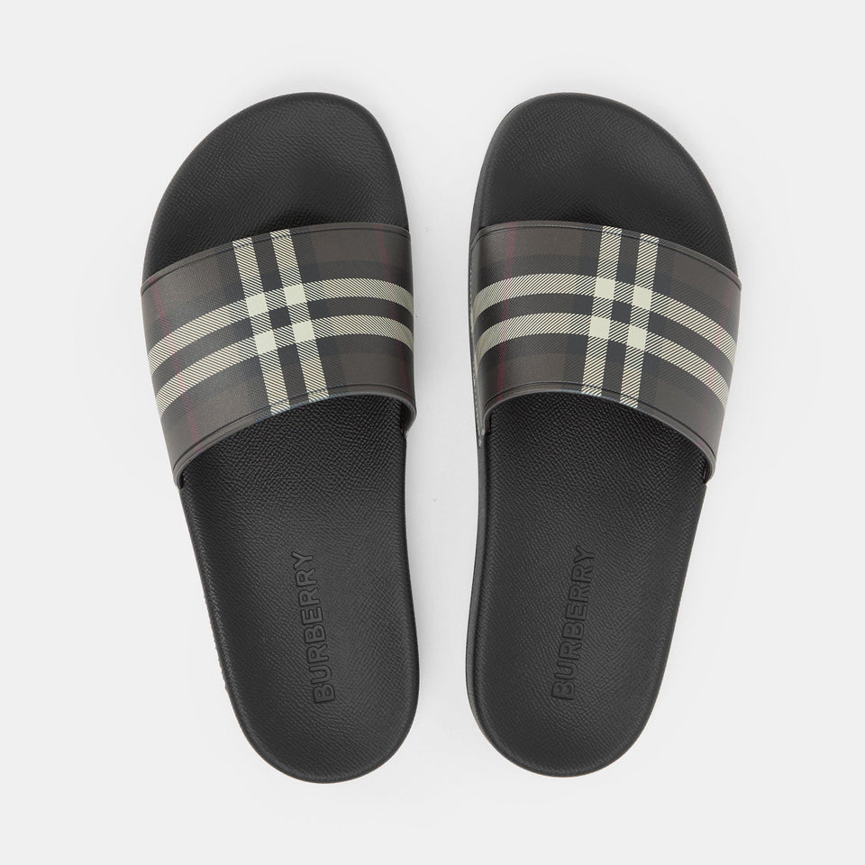 Vintage Check Furley Sliders