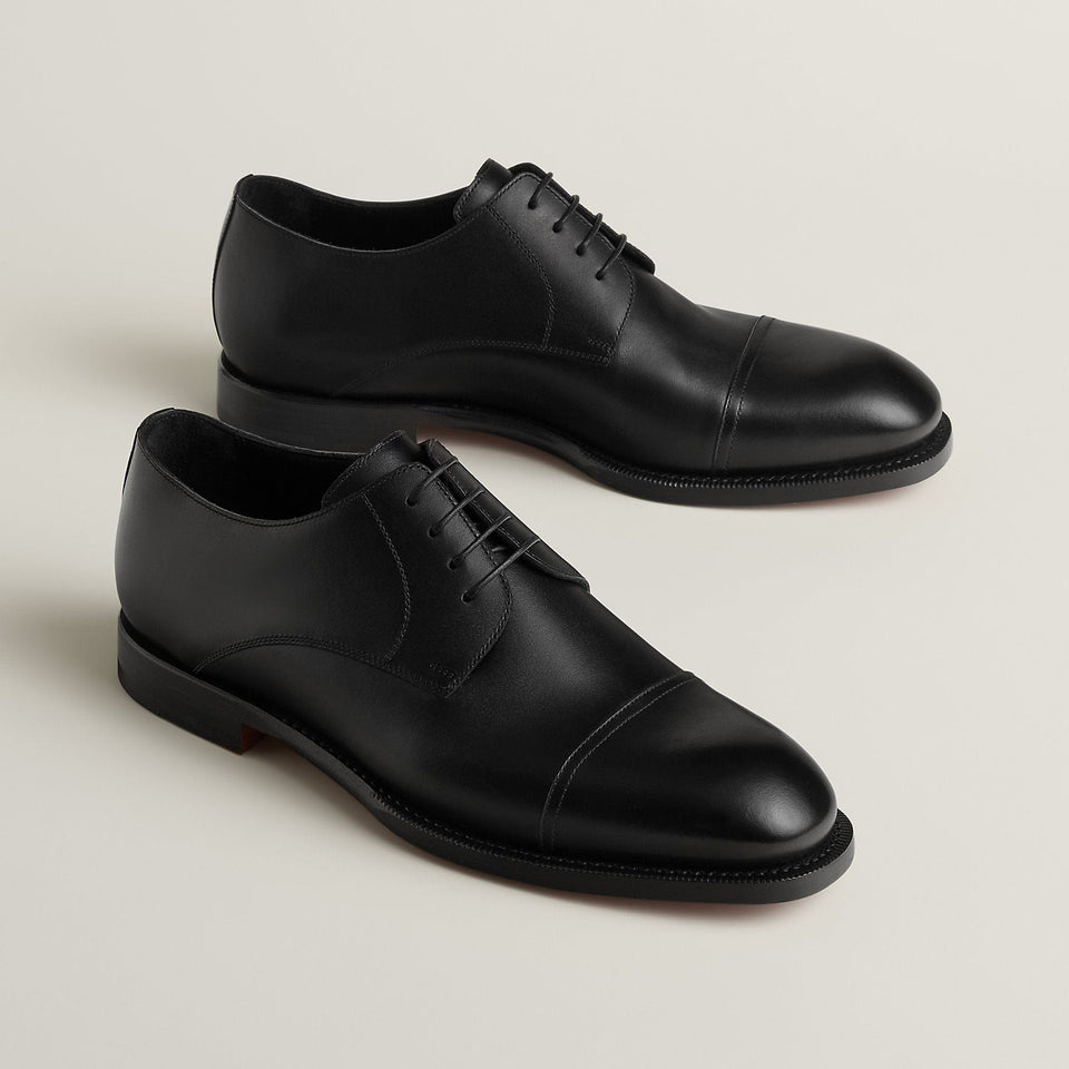 Hermes Lawrence Derby Shoe Marron Pcan