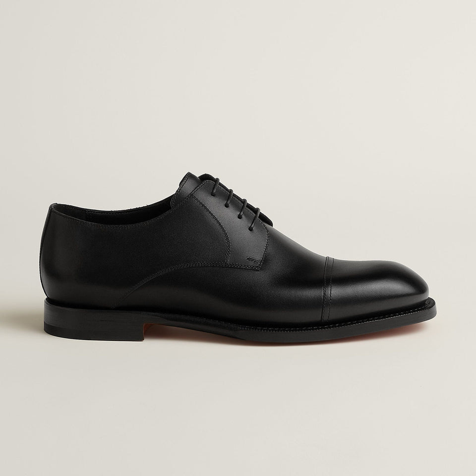 Hermes Lawrence Derby Shoe Marron Pcan