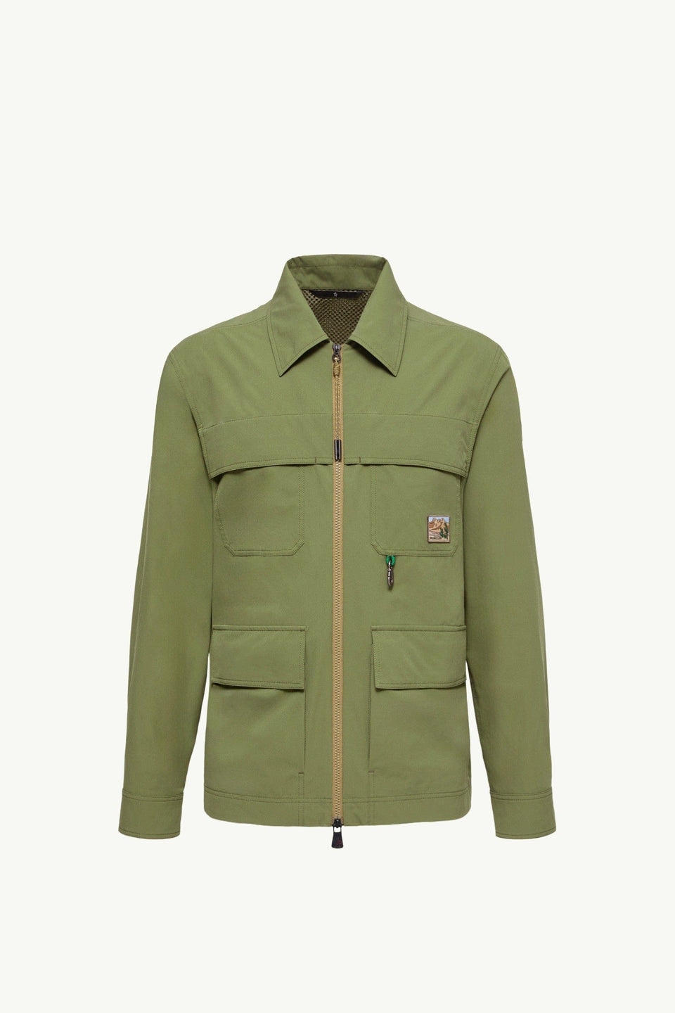 Moncler Taffeta Shirt Jacket Olive Green Olive Green