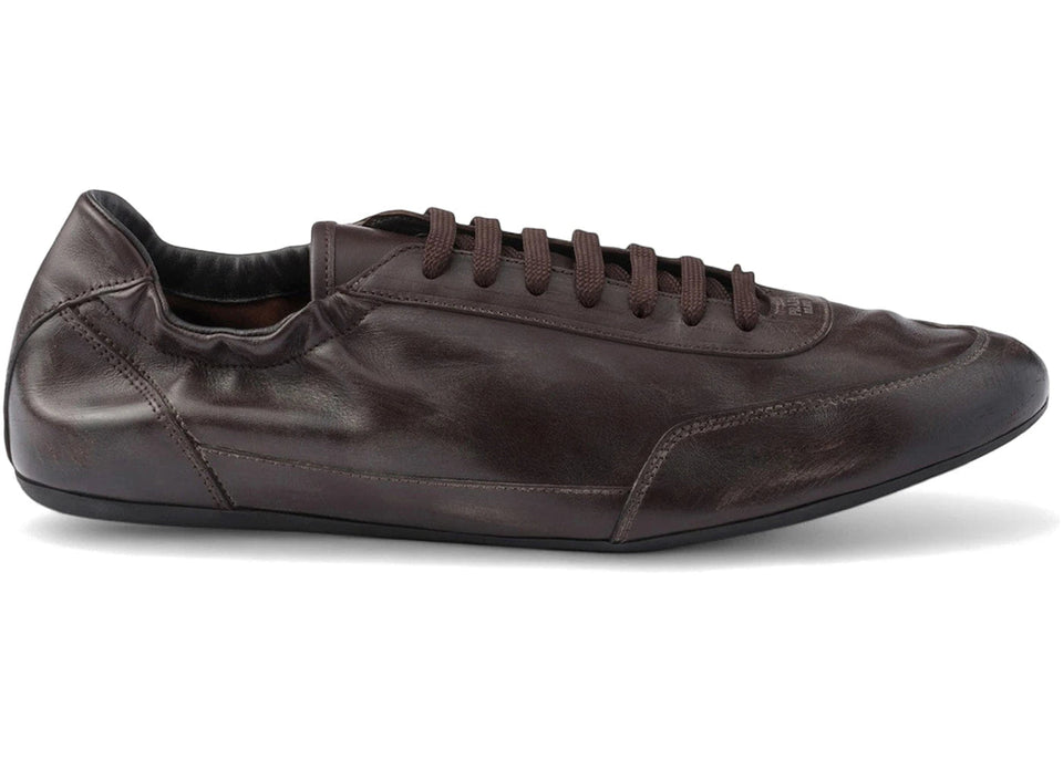 Prada Collapse Sneakers Leather Dark Brown