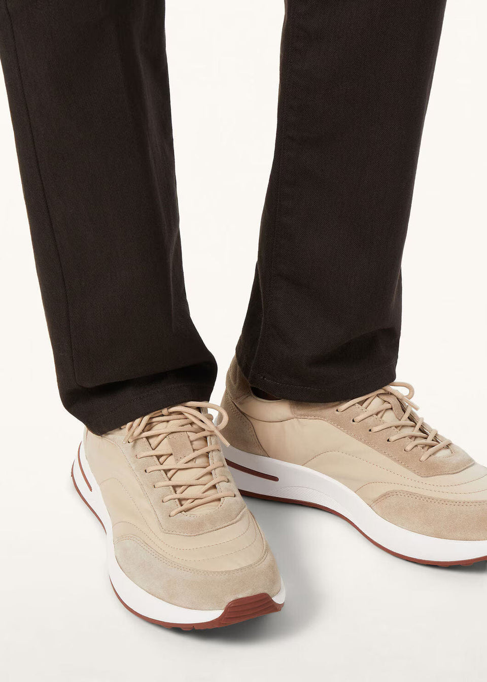LoroPiana Week End Walk Sneaker Sand Shell