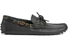 Gucci Driver Loafers Interlocking G Black