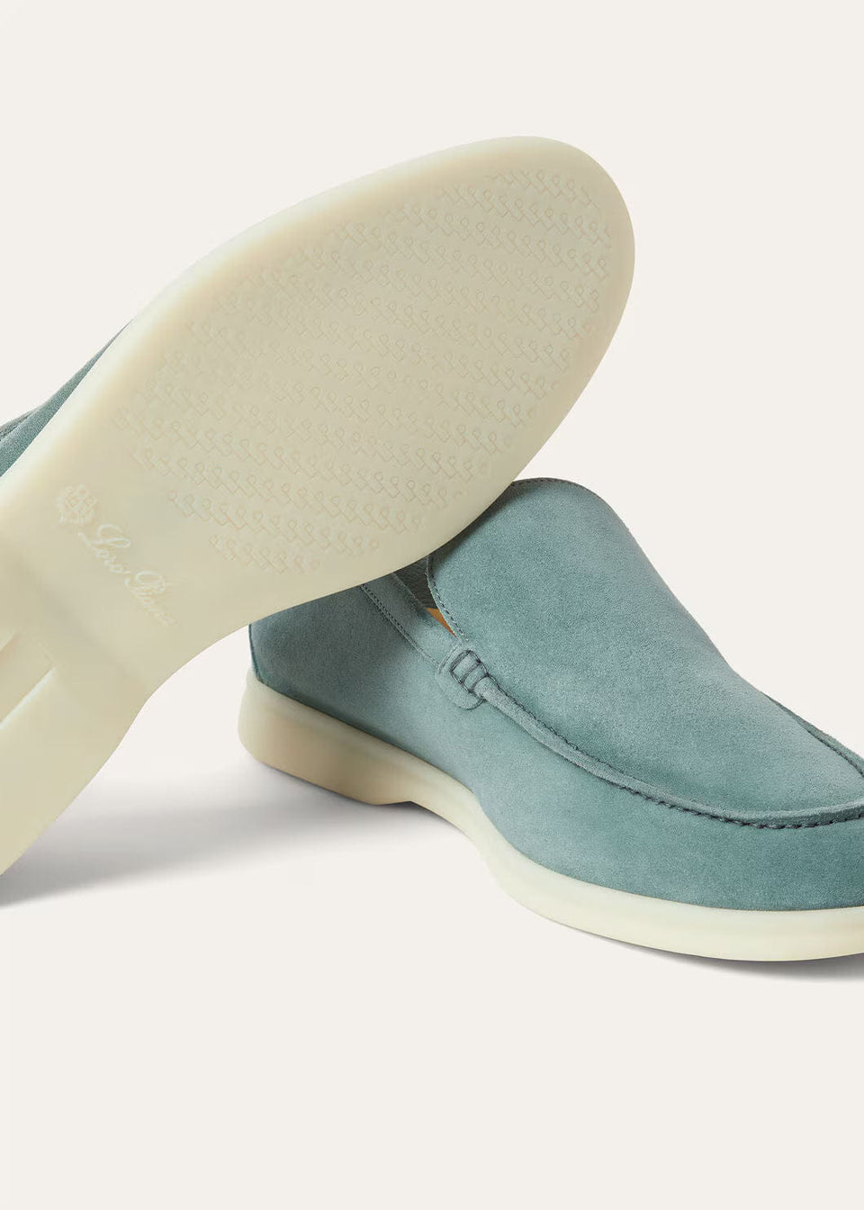 LoroPiana Summer Walk Loafer Pine Cloud