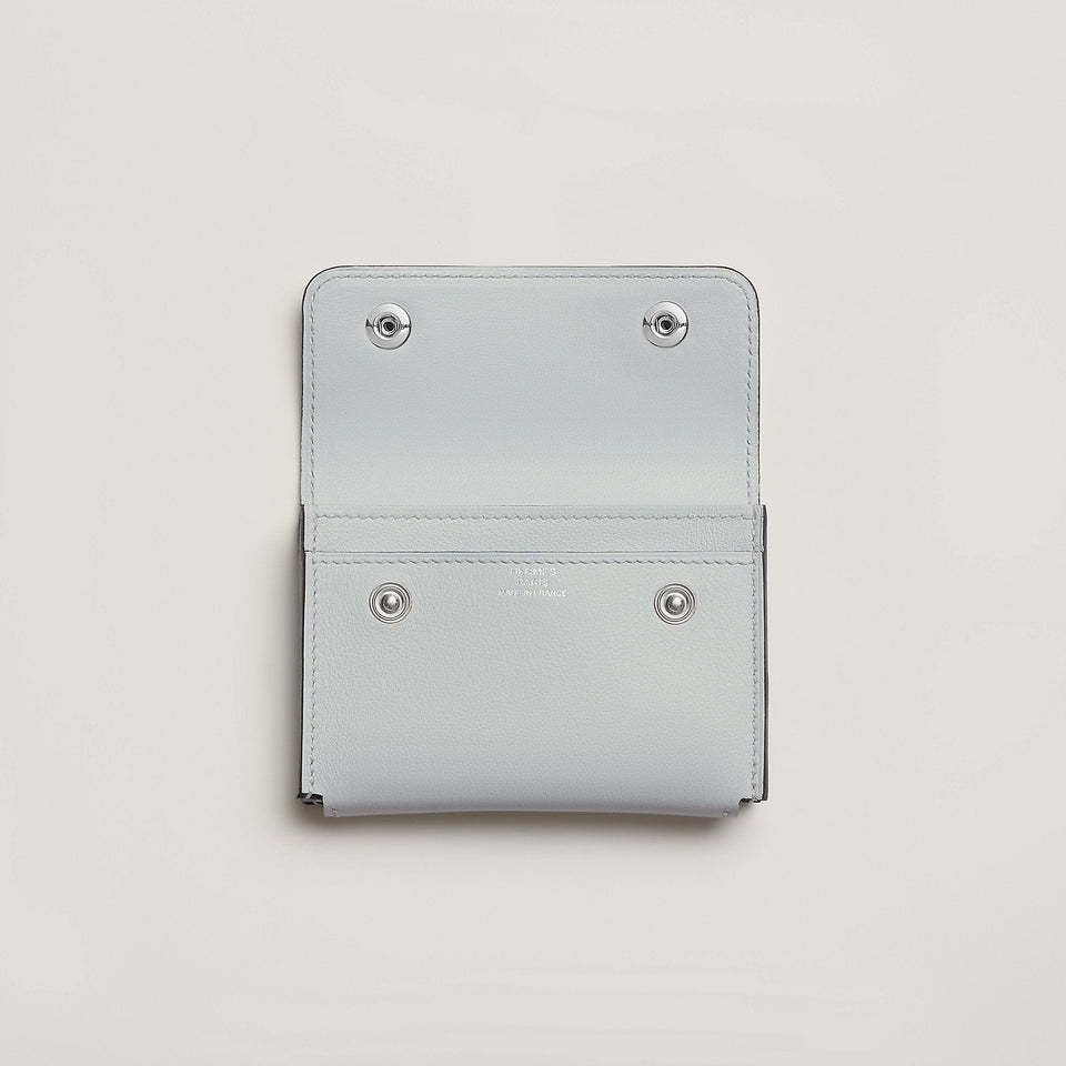 Hermes Hermsnap Card Holder Gris Ple