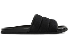 Gucci Slide Sandal Black Padded Gg Canvas
