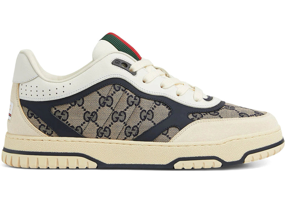 Gucci Re-Web Sneaker Beige Blue Gg Canvas