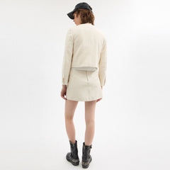 Coach Heritage C Boucle Jacket Cream