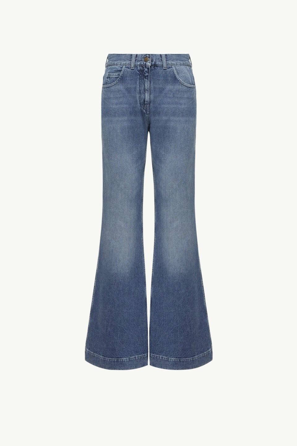 Moncler Wide Leg Denim Jeans Denim Blue Denim Blue