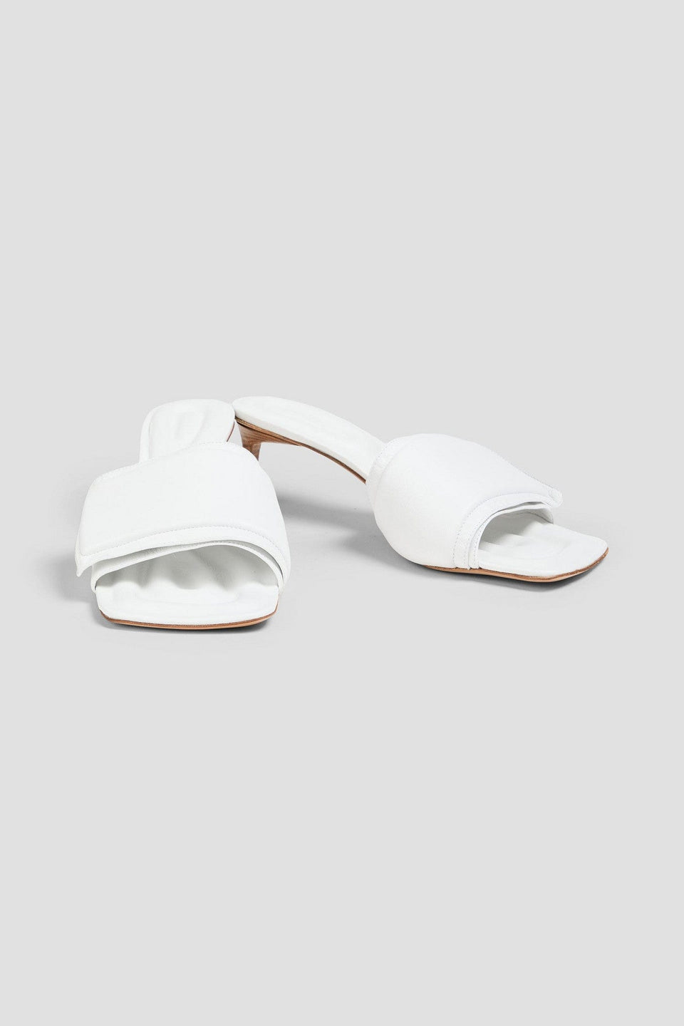Jacquemus Piscine Padded Leather Mules White Women's