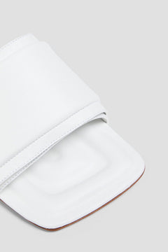 Jacquemus Piscine Padded Leather Mules White Women's