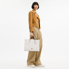 Coach Maggie Tote Bag Gold Chalk