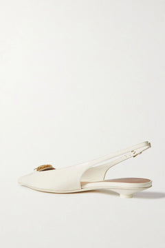 Valentino Garavani Vlogo Moon 20 Embellished Leather Pumps Ivory Women's