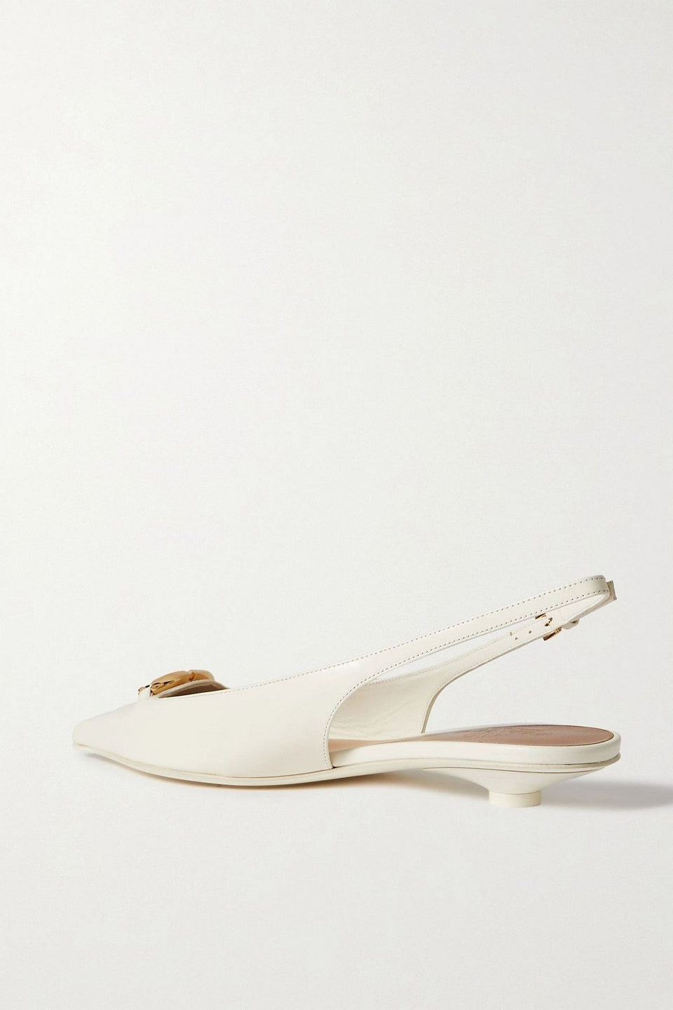 Valentino Garavani Vlogo Moon 20 Embellished Leather Pumps Ivory Women's