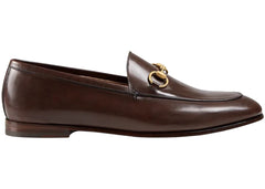 Gucci Jordaan Loafer Brown Leather Womens