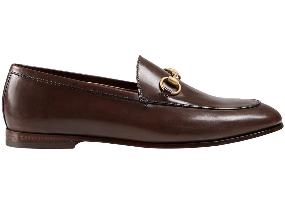 Gucci Jordaan Loafer Brown Leather Womens