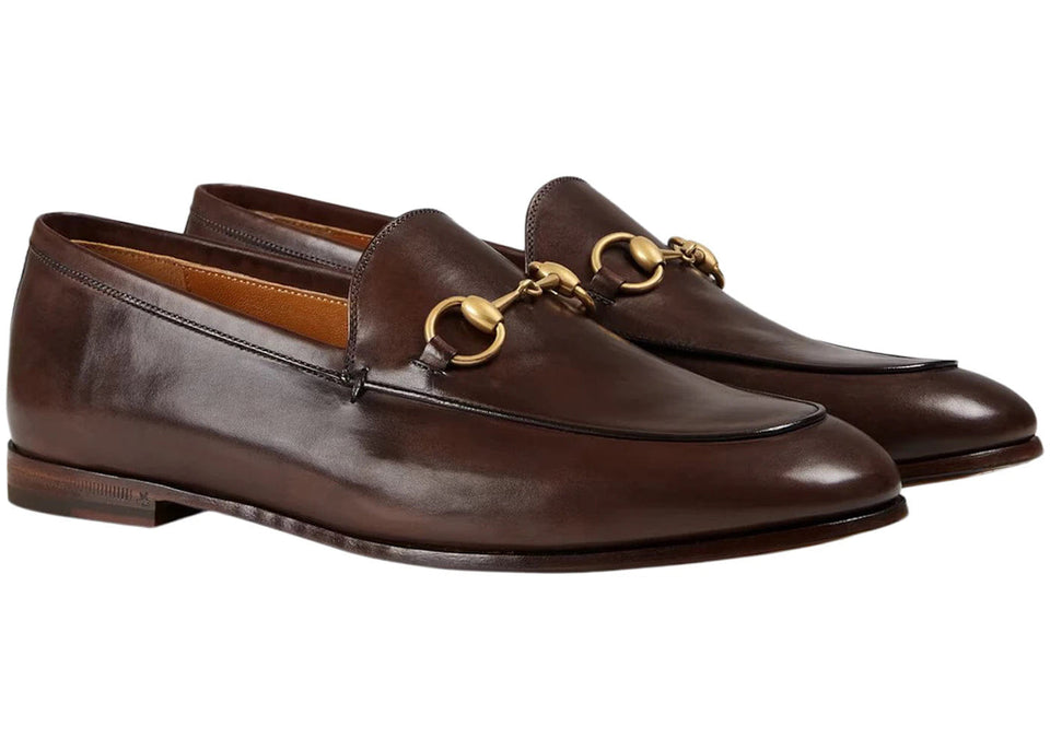 Gucci Jordaan Loafer Brown Leather Womens