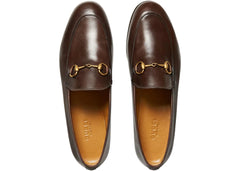 Gucci Jordaan Loafer Brown Leather Womens