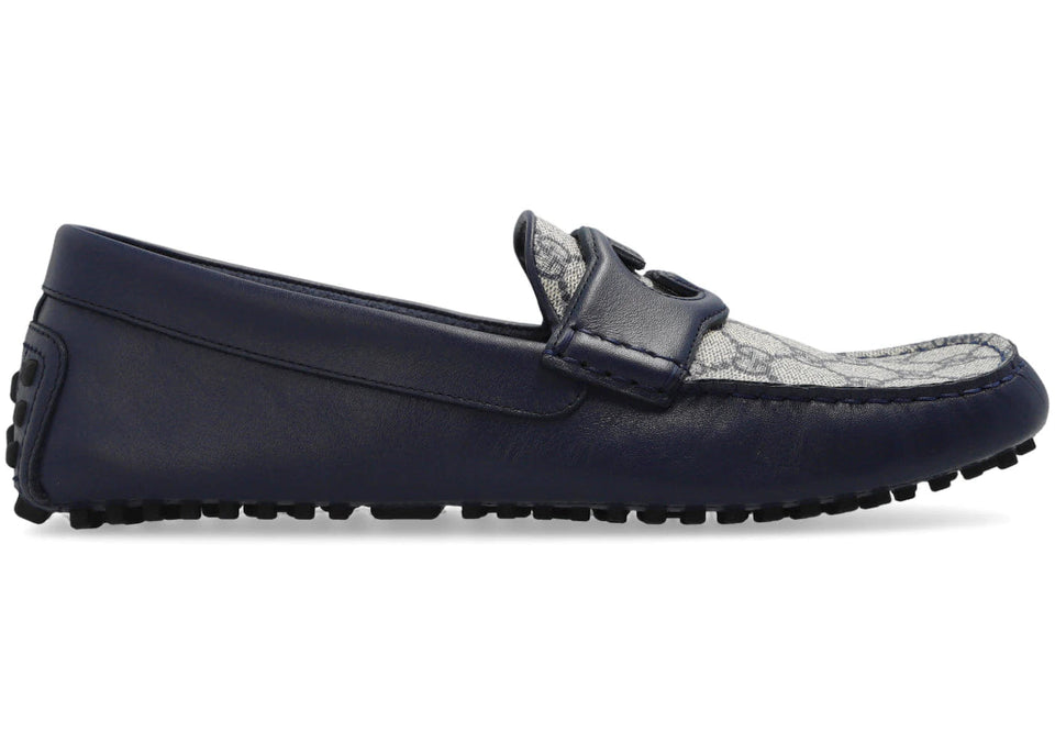 Gucci Interlocking G Driver Loafer Blue