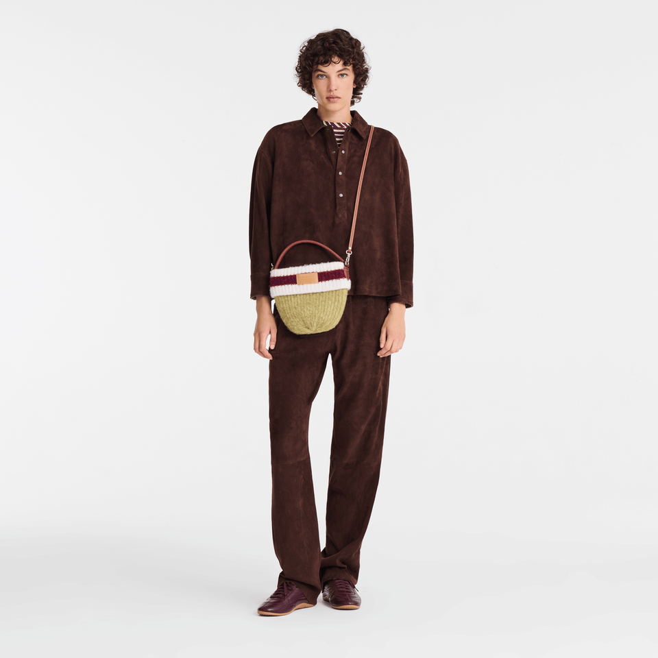Longchamp Le Pliage Collection Crossbody bag Pistachio/Burgundy