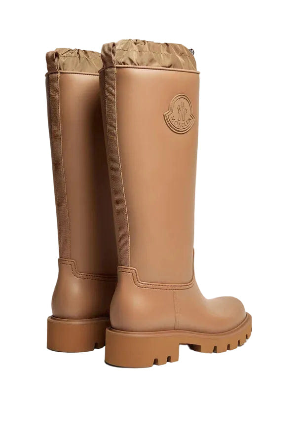 Moncler Kickstream High Rain Boots Light Brown