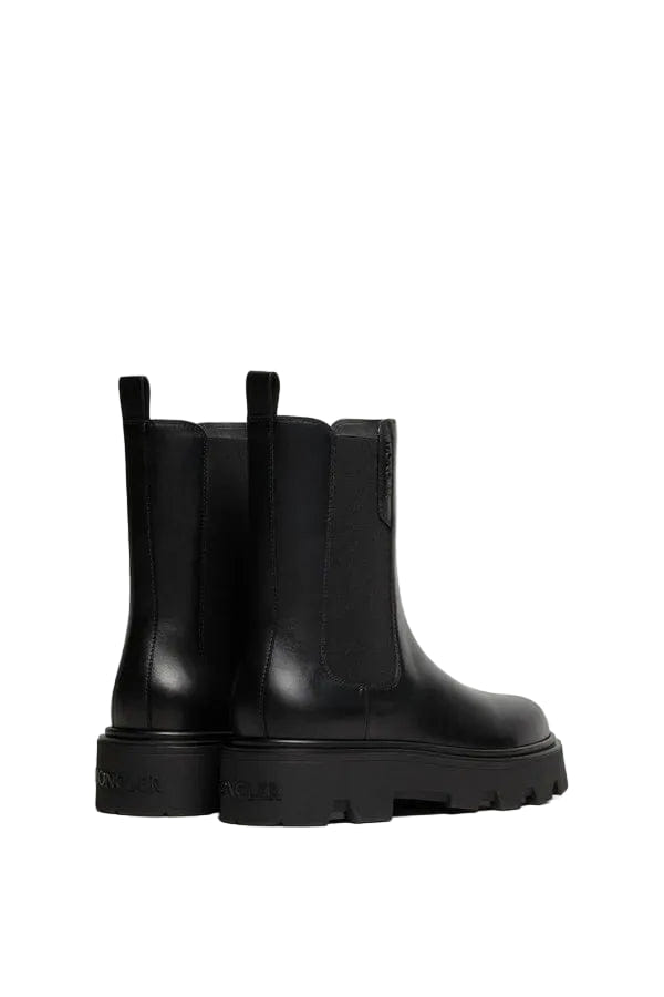Moncler Aurea Leather Chelsea Boots Black