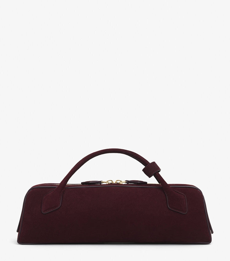 Suede Le Teckel Top-Handle Bag