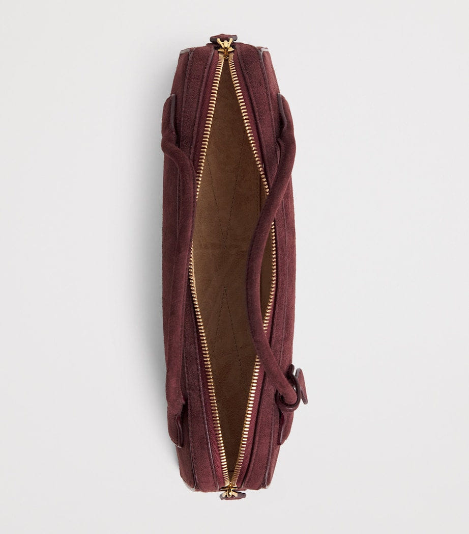 Suede Le Teckel Top-Handle Bag