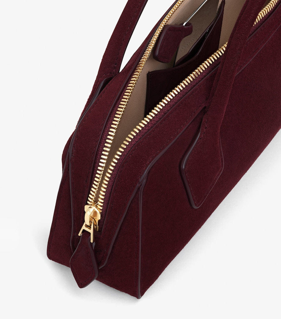 Suede Le Teckel Top-Handle Bag