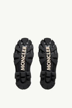 Moncler Peak City Nubuck & Suede Ankle Boots Black
