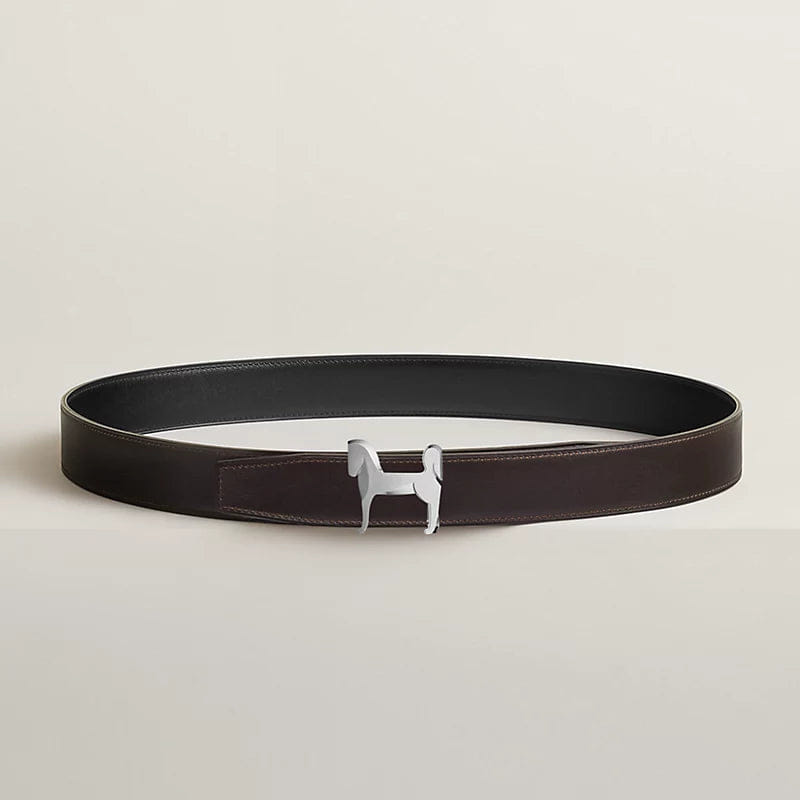Panache belt buckle & Reversible leather strap 32 mm