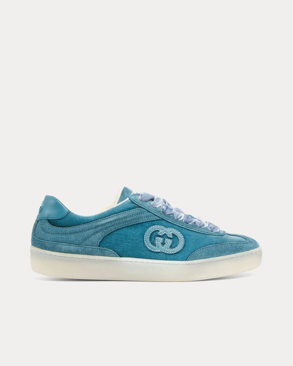 Velvet Dark Teal Low Top Sneakers