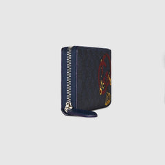 GG zip around wallet with print