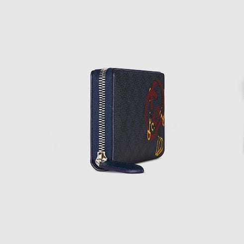 GG zip around wallet with print