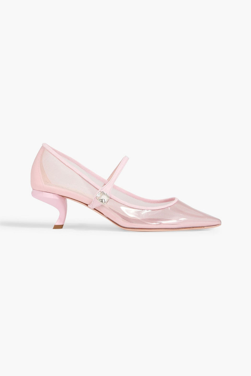 Roger Vivier Babies Virgule Leather-Trimmed Pvc Pumps Baby Pink Women's