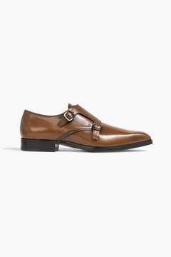 Tod's Leather Monk-Strap Shoes Brown