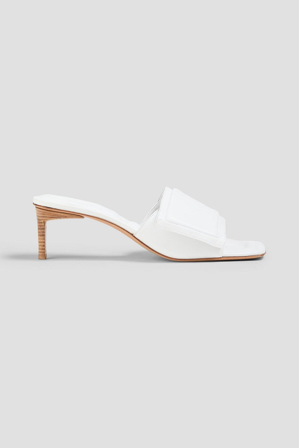 Jacquemus Piscine Padded Leather Mules White Women's