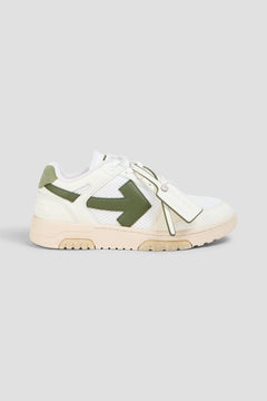 Off-White Out Of Office Mesh And Leather Sneakers White