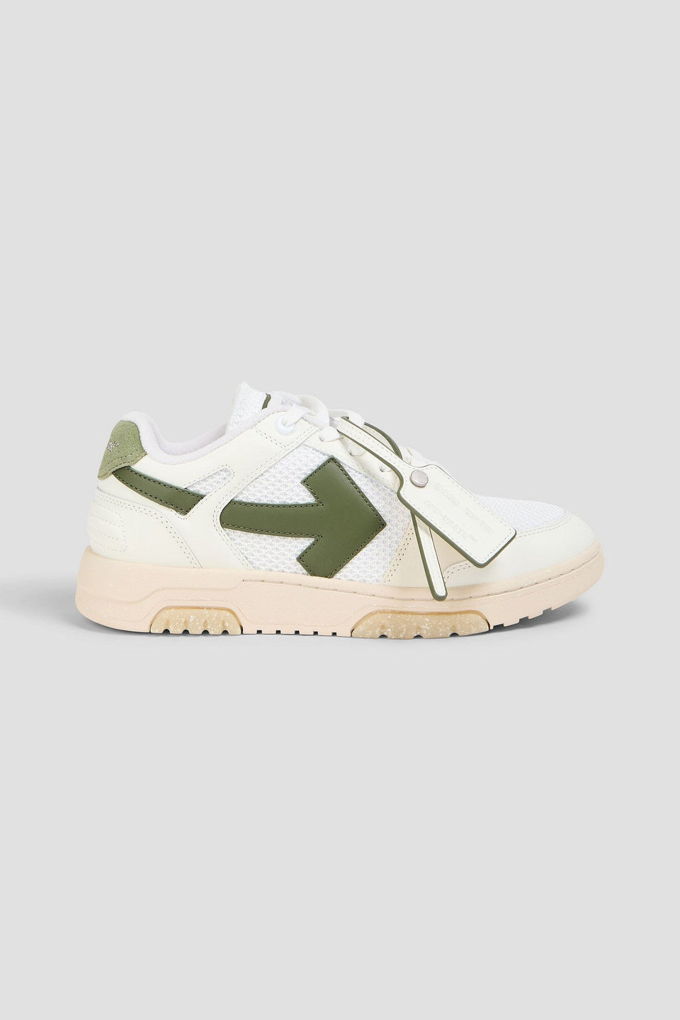 Off-White Out Of Office Mesh And Leather Sneakers White