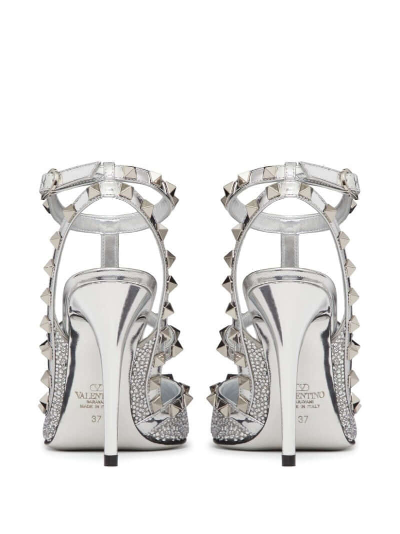 Rockstud 100mm crystal-embellished pumps